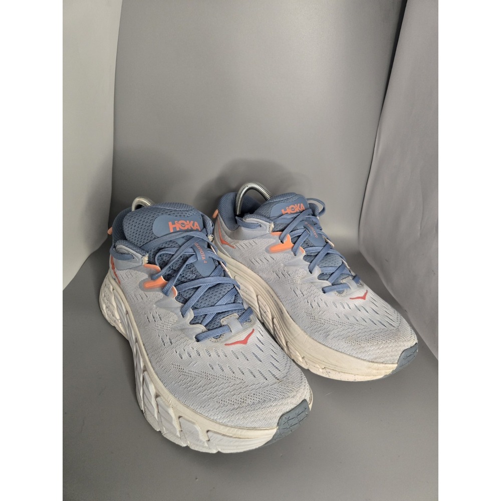 Hoka One One HOKA Gaviota 4 Blue Fog Plein Air Runnjng Shoes Women's Size 9 B